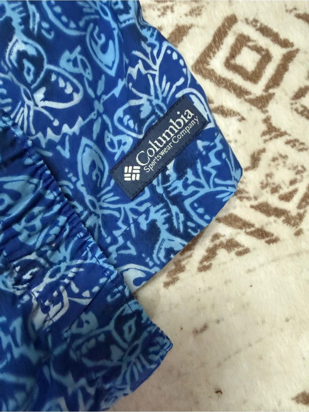 Columbia Blue Floral Swim Trunks